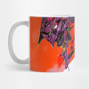 Discover Apocalyptic Anime Art and Surreal Manga Designs - Futuristic Illustrations Inspired by Neon Genesis Evangelion Mug